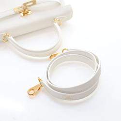 Pre Owned Hermes  Kelly 25 White Swift Bag