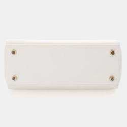 Pre Owned Hermes  Kelly 25 White Swift Bag
