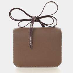 Pre Owned Hermes Etoupe Epsom Constance NM 18