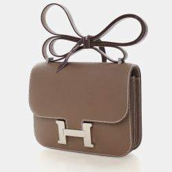 Pre Owned Hermes Etoupe Epsom Constance NM 18