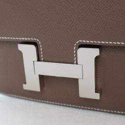 Pre Owned Hermes Etoupe Epsom Constance NM 18