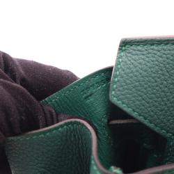 Pre Owned Hermes Birkin 35 Malachite Togo Bag 