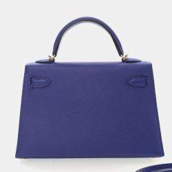 مملوكة مسبقًا Hermes Bleu Electric Epsom Mini Kelly 20