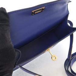 مملوكة مسبقًا Hermes Bleu Electric Epsom Mini Kelly 20