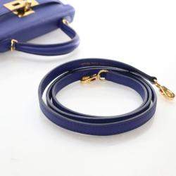 مملوكة مسبقًا Hermes Bleu Electric Epsom Mini Kelly 20