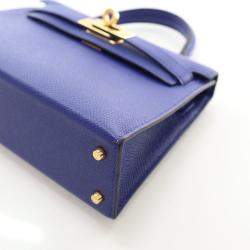 مملوكة مسبقًا Hermes Bleu Electric Epsom Mini Kelly 20
