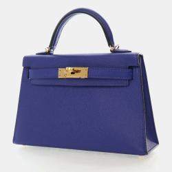 مملوكة مسبقًا Hermes Bleu Electric Epsom Mini Kelly 20