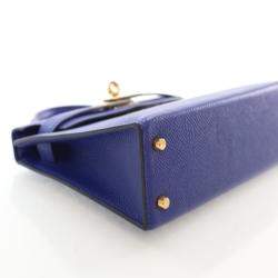 مملوكة مسبقًا Hermes Bleu Electric Epsom Mini Kelly 20