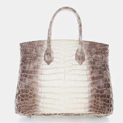 مملوكة مسبقًا حقيبة هيرمس بيركين 30 نيلوتيكوس كروكو هيمالايا بلانك