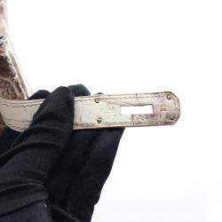 مملوكة مسبقًا حقيبة هيرمس بيركين 30 نيلوتيكوس كروكو هيمالايا بلانك