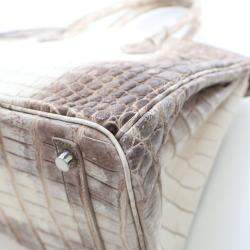 مملوكة مسبقًا حقيبة هيرمس بيركين 30 نيلوتيكوس كروكو هيمالايا بلانك