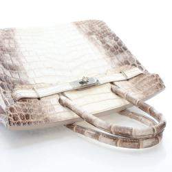 مملوكة مسبقًا حقيبة هيرمس بيركين 30 نيلوتيكوس كروكو هيمالايا بلانك