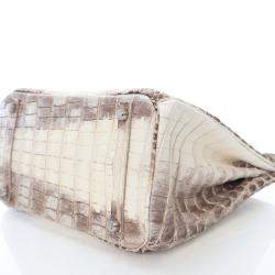 مملوكة مسبقًا حقيبة هيرمس بيركين 30 نيلوتيكوس كروكو هيمالايا بلانك