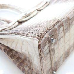 مملوكة مسبقًا حقيبة هيرمس بيركين 30 نيلوتيكوس كروكو هيمالايا بلانك