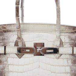 مملوكة مسبقًا حقيبة هيرمس بيركين 30 نيلوتيكوس كروكو هيمالايا بلانك
