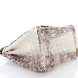 مملوكة مسبقًا حقيبة هيرمس بيركين 30 نيلوتيكوس كروكو هيمالايا بلانك