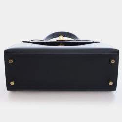 مملوكة مسبقًا Hermes Black Sombrero Sellier Kelly 25