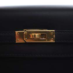 مملوكة مسبقًا Hermes Black Sombrero Sellier Kelly 25