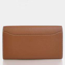 مملوكة مسبقًا Hermes Gold Epsom Constance To Go Wallet