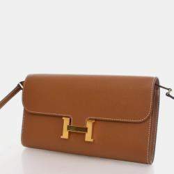 مملوكة مسبقًا Hermes Gold Epsom Constance To Go Wallet