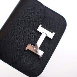 مملوكة مسبقًا Hermes Noir Epsom Constance Slim Wallet