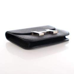 مملوكة مسبقًا Hermes Noir Epsom Constance Slim Wallet
