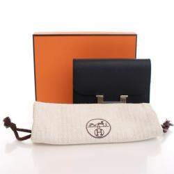 مملوكة مسبقًا Hermes Noir Epsom Constance Slim Wallet
