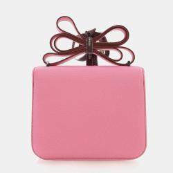Pre Owned Hermes Bubblegum Epsom Mini Constance 18