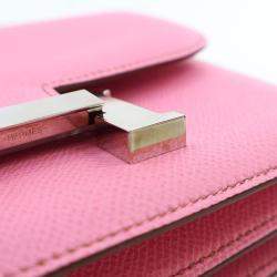 Pre Owned Hermes Bubblegum Epsom Mini Constance 18