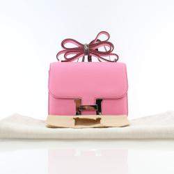 Pre Owned Hermes Bubblegum Epsom Mini Constance 18