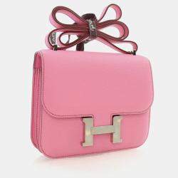 Pre Owned Hermes Bubblegum Epsom Mini Constance 18