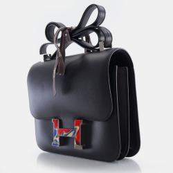 مملوكة مسبقًا حقيبة هيرمس كونستانس 24 سويفت نوار مرمر