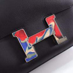 مملوكة مسبقًا حقيبة هيرمس كونستانس 24 سويفت نوار مرمر