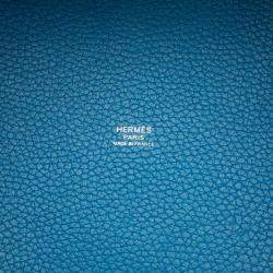 مملوكة مسبقًا حقيبة هيرمس بيكوتان قفل 18 جلد كليمنس أزرق