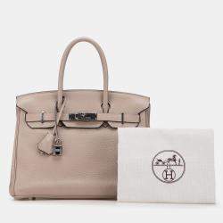 مملوكة مسبقًا حقيبة هيرمس بيركين ريتورن 30 بني جلد كليمنس