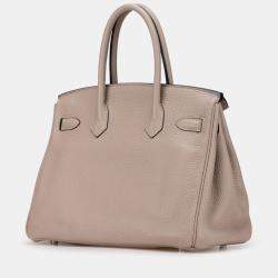 مملوكة مسبقًا حقيبة هيرمس بيركين ريتورن 30 بني جلد كليمنس