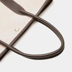 Pre Owned حقيبة  هيرمس حديقة ملف 37 جلد الجاموس ولون بني قنب