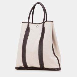 Pre Owned حقيبة هيرمس حديقة ملف 37 جلد الجاموس ولون بني قنب