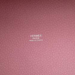 Pre Owned Hermes Picotin Lock 22 Pink Clemence Bag