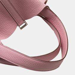 Pre Owned Hermes Picotin Lock 22 Pink Clemence Bag