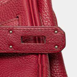 Pre Owned حقيبة هيرمس كيلي 40 روتورني توغو أحمر