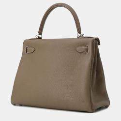 مملوكة مسبقًا Hermes Brown Togo Kelly II Retourne 25