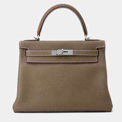 مملوكة مسبقًا Hermes Brown Togo Kelly II Retourne 25