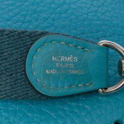 Pre Owned Hermes Blue Clemence Evelyne TPM