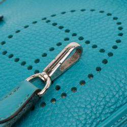 Pre Owned Hermes Blue Clemence Evelyne TPM