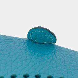 Pre Owned Hermes Blue Clemence Evelyne TPM