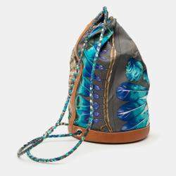 مملوكة مسبقًا Hermes Brown Silk Brazil Sac Soie Cool 22