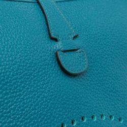 Pre Owned Hermes Blue Clemence Evelyne III 29