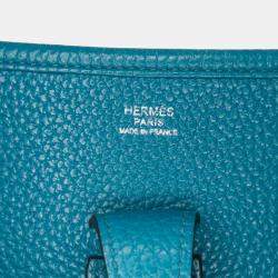 Pre Owned Hermes Blue Clemence Evelyne III 29