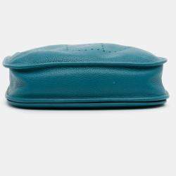 Pre Owned Hermes Blue Clemence Evelyne III 29